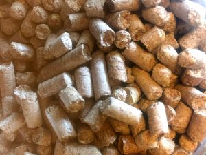 Pile of corn cob crumbles