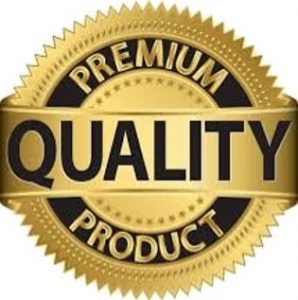 Gold and black badge with 'Premium Quality Product' text for branding.